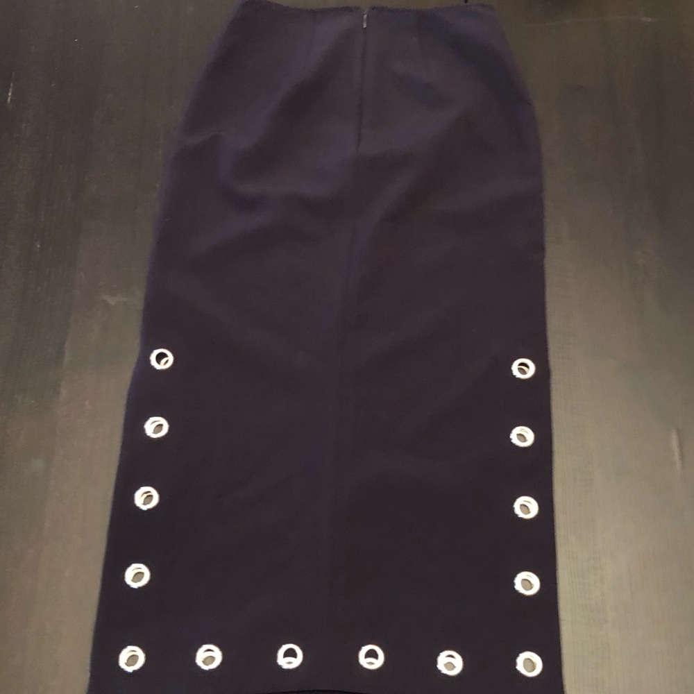Adam Selman skirt with side slit metal rings